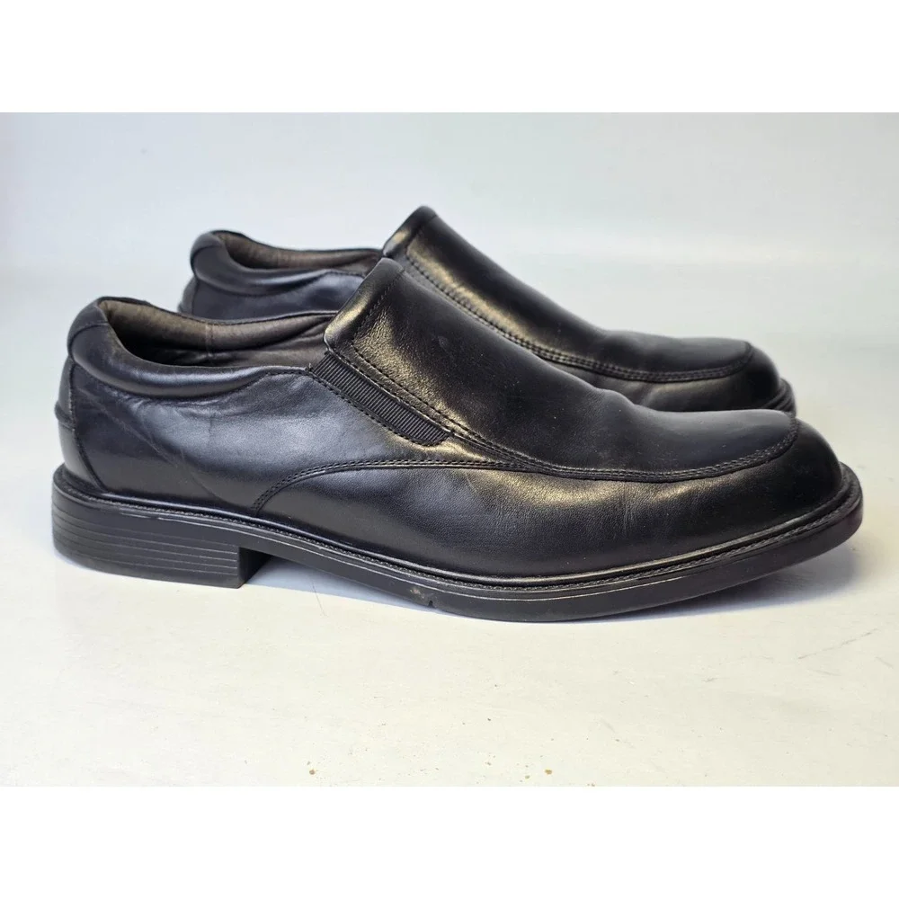 Nunn Bush‎ Men's Dress Shoes Size 13 Black Leather Slip On Comfort Gel Loafers